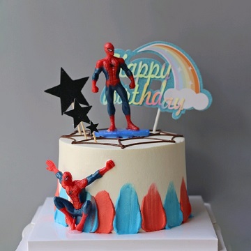 蜘蛛侠主题奶油蛋糕