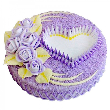 紫色恋人-圆形紫色鲜奶蛋糕