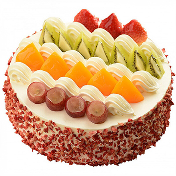 欢声乐语-圆形水果蛋糕